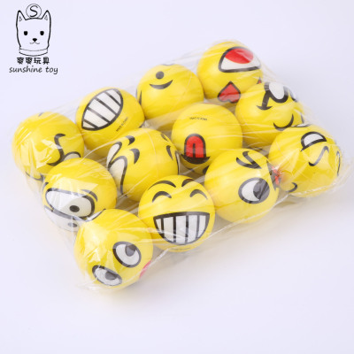 10cmpu Ball Expression Smiley Face Full Printing Ball Vent Toy Sponge Foam Ball Smiley Face Stress Ball Children's Toy