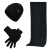 Cross-Border Manufacturers Specially Provide European and American Men's and Women's Knitted Wool Thickened Scarf Hat Gloves to Keep Warm Set Three-Piece Set