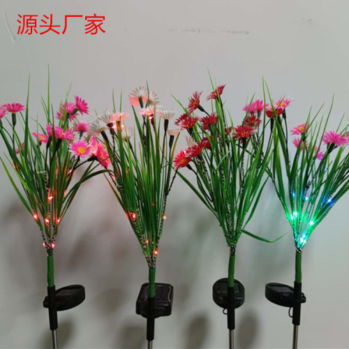 foreign trade exclusive solar wildflower lamp artificial flower waterproof villa garden lamp solar lawn ground lamp