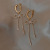 Earrings Trendy Earrings Female Temperament High-Grade Generous Long Bow Tassel Earrings