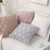 Yl133 Cross-Border Hot Rabbit Fur Quilted Plush Pillowcase Solid Color Sofa Pillow Bedside Throw Pillowcase