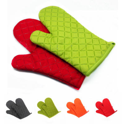 Currently Available Wholesale Oven Microwave Oven Silicone Gloves Manufacturer High Temperature Resistant Baking Heat Insulation Non-Slip Thickened