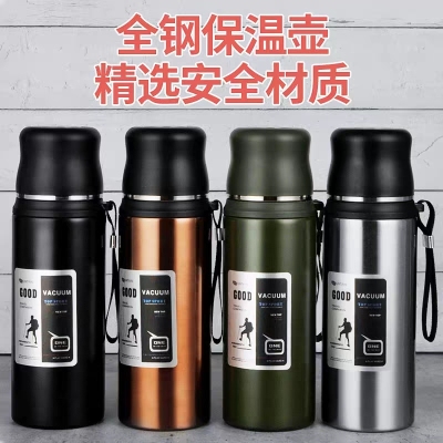 Sling Steel Cup 304 Outdoor Travel Car Large Capacity Vacuum Cup Student Portable Sports Bottle