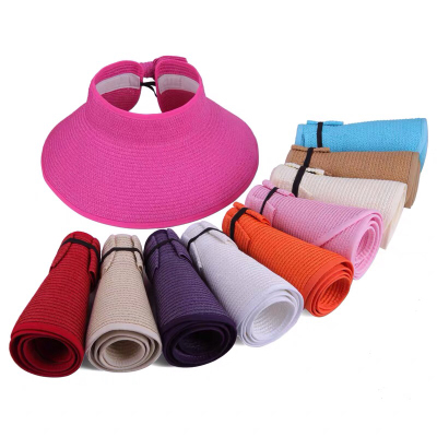 Summer Hat Female Sun Hat Sun-Proof Beach Hat Portable Outdoor Sun Hat Big Brim Foldable Visor Straw Hat