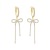 Earrings Trendy Earrings Female Temperament High-Grade Generous Long Bow Tassel Earrings