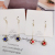 Factory Direct Sales Crystal Zircon Ball Earrings Long Wild Earrings Women's Popular Elegant Red Blue Tassel Earrings