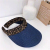 Hat Female Summer Visor Hat All-Matching Sun Hat Korean Fashion Trendy Sun Hat Big Brim Straw Hat Beach Leopard Print