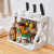 Factory Direct Kitchen Supplies Storage Rack Floor Two-Layer Seasoning Rack Multi-Function Seasoning Kitchen Knife Storage Rack