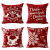 Gm203 Elk Snowflake Series Linen Cushion Cover Red Christmas Pillow Cover Graphic Customization Cross-Border Wholesale