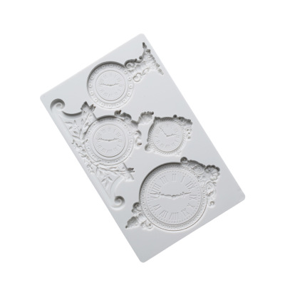 New Classical Clock Silicone Mold Cake Decoration Fondant Mould DIY Chocolate Baking Tool