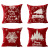 Gm203 Elk Snowflake Series Linen Cushion Cover Red Christmas Pillow Cover Graphic Customization Cross-Border Wholesale