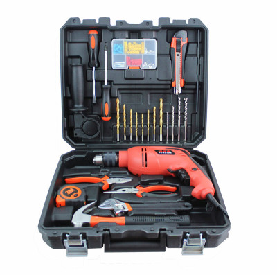 45 Pieces Impact Electric Drill Household Electric Tool Kit Multi-Functional Hardware Gift Combination Set Toolbox