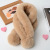 Imitate Rex Rabbit Fur Scarf Women's Winter Warm Solid Color Scarf Plush Two-Tube Fur Ball Scarf 