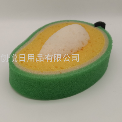 Mango Avocado Fruit Creative Cartoon Bath Spong Mop Children's Bath and Washing Dishes Multifunctional Cleaning Sponge