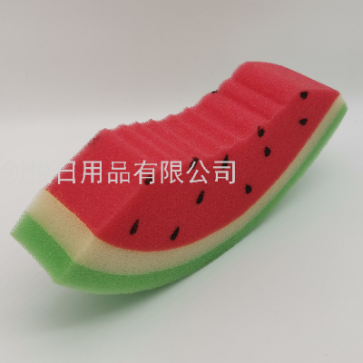 Little Watermelon Creative Fruit Shape Bath Spong Mop Dishwashing Cleaning Sponge Block Bath Sponge Brush Foaming Evenly