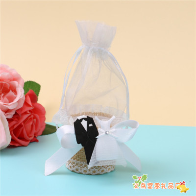 European Pastoral Style Gauze Bag Candy Box Suit Paper Card Wedding Celebration Decorations