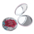 7cm round Bread Cosmetic Mirror Two-Side Pattern Printing 2 Times Magnifying Lens PU Leather Cosmetic Mirror