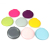 PVC round Pu Mirror 8cm Color Keychain Cosmetic Mirror Customizable Color