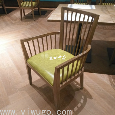 Holiday Hot Spring Hotel Buffet Restaurant Solid Wood Chair Club New Chinese Chair Hotel Compartment Dining Chair