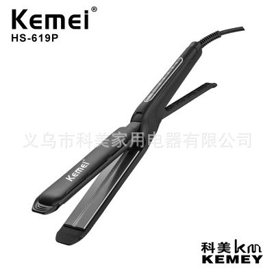 Cross-Border Factory Direct Sales Kemei Electric Kemei Hair Straightener HS-619P Professional Electric Hair Straightener Hair Straightening Plate