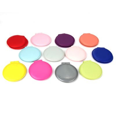 PVC round Pu Mirror 8cm Color Keychain Cosmetic Mirror Customizable Color