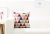 Yl127 Modern Simple Contrast Color Triangle Geometric Cotton and Linen Cushion Case Fabric Soft Sofa Cushion