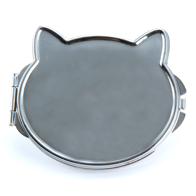 Metal Golden Cat Head Mirror Embryo Makeup Mirror DIY Custom Printing Small Mirror