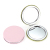 Candy Color Girl Pink Solid Color Leather PU Double-Sided Makeup Mirror Retro Small Mirror