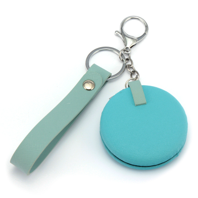 6cm round Princess Keychain Mirror Solid Color Semi-Finished Cosmetic Mirror with Hand Gift Advertising Mirror
