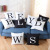 Creative LED Colored Light Letter Pillowcase Ins Internet Celebrity Flannel Sofa Cushion Cover Home Fabric Craft Pillow Customization