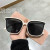 Jiaqi Sunglasses Female 2021 New Street Snap Big Square Rim Sunglasses Men's Trendy Driving UV Protection Glasses