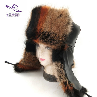 Winter Men's Leather Hat Middle-Aged and Elderly Warm-Keeping and Cold-Proof Lei Feng Hat Gentlemen's Hat Elderly Leather Hat
