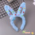 Christmas Rabbit Ears Hair Hoop Luminous Headband Shiny Headdress Flash Barrettes with Light Concert Hairpin