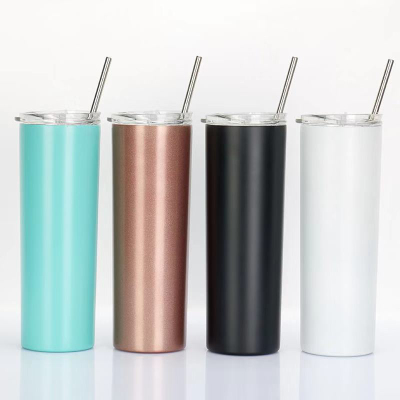 Stainless Steel 20 Cup Water Cup Straw Thermos Cup