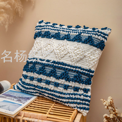 Handmade Jacquard Three-Dimensional Pillowcase Simple All-Matching Sofa Cushion Leisure Waist Cushion Living Room Nordic Style Cushion