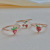 Europe and America Cross Border Jewelry Ins Hot Color Zirconium Cherry Peach Tropical Fruit Ring for Women