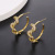 European and American Famous Hot Selling Creative Snake-Shaped Earrings Environmentally Friendly Copper Plated Gold Micro Inlaid Zircon Earrings