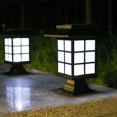 Solar Lawn Lamp Outdoor Waterproof Plug-in Pillar Lamp Small Yard Decoration Garden Villa Garden Lamp Dual-Purpose Lamp