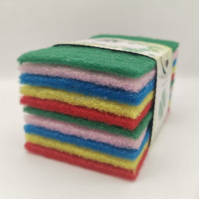 Colorful Or Green Scouring Pad  Washing Pot Washing Dish Brush Multi-Functional Kitchen Cleaning Cloth Cleaning Brush