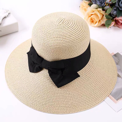 Sun Li Same Product Hat Female Summer Sun Protection Sunshade Big Brim Straw Hat Sun Bucket Hat Seaside All-Match Vacation Beach