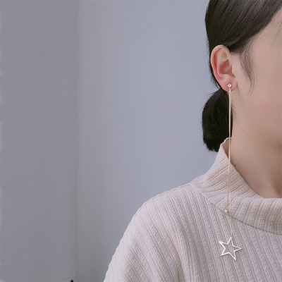 XINGX Earrings for Women Long Fringe Graceful Earrings Korean Personality Easy to Match Trending Unique Trendy Eardrops Earrings ·