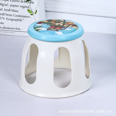Creative round Drum Stool Fashion Home Plastic Stool Dining Stool Small Bench Cartoon Baby Ring Chair round Drum Stool
