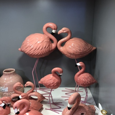 Ceramic Decorative Crafts Flamingo Series Home Decoration Living Room Decoration
