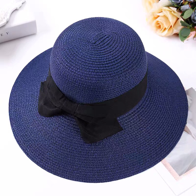 Sun Li Same Product Hat Female Summer Sun Protection Sunshade Big Brim Straw Hat Sun Bucket Hat Seaside All-Match Vacation Beach