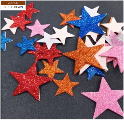   Gold and Silver Glitter Star Foam Stickers (Pack of 150) Self Adhesive Scrapbook Stickers.  AF-3357