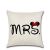 Gm241 Modern Linen Couple's Series Pillow Cover Valentine's Day Mrmrs Letter Cotton Linen Sofa Cushion Cover