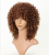 European and American Style Wig Head Cover African Afro Wig Small Volume Medium Length T Color Brown High-Temperature Fiber Synthetic Wigs