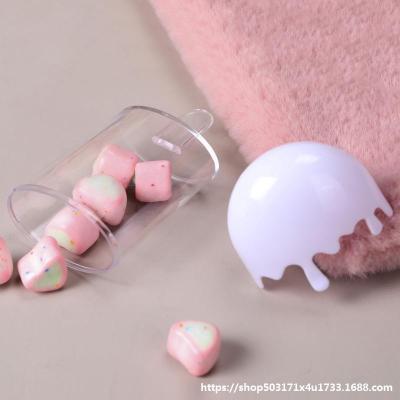 Factory Direct Supply in Stock Creative Korean Cylinder Ice Candy Ice Cream Ice Cream-Shaped Plastic Transparent Candy Box Wedding Candies Box