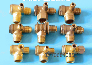 Air Compressor Copper Accessories Check Valve Oil-Free Direct Connection Machine Copper Check Valve Cooling Fin Check Valve