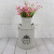 Creative Modeling Hardware Iron Sheet Flower Bucket Fine Iron Binaural Stage Floor Vase Flower Arranging Bucket Flower Bucket Customizable